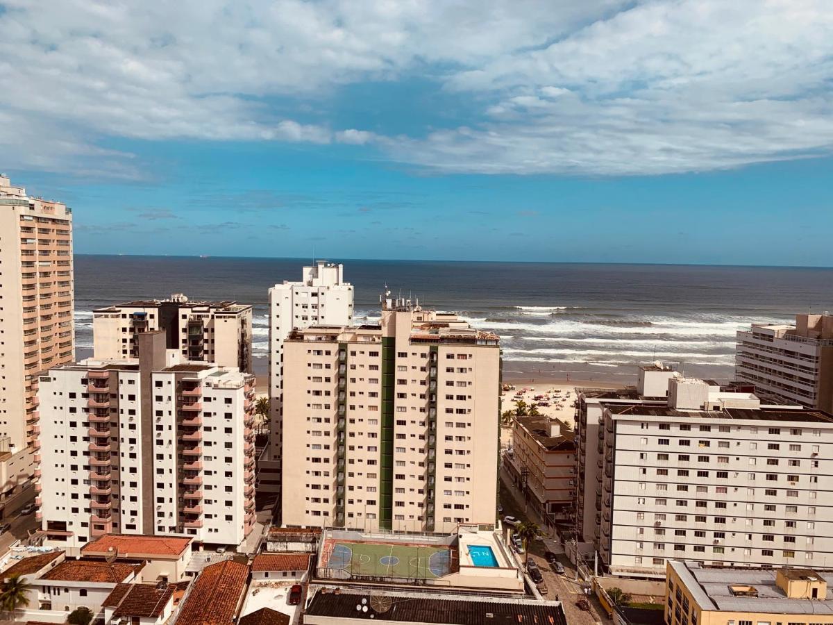 Último andar, varanda gourmet, vista da praia Praia Grande (Santos) Exterior foto