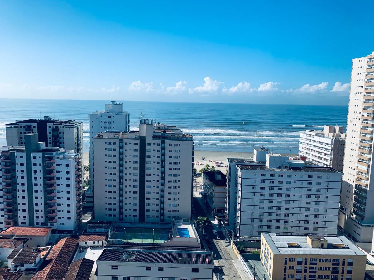 Último andar, varanda gourmet, vista da praia Praia Grande (Santos) Exterior foto