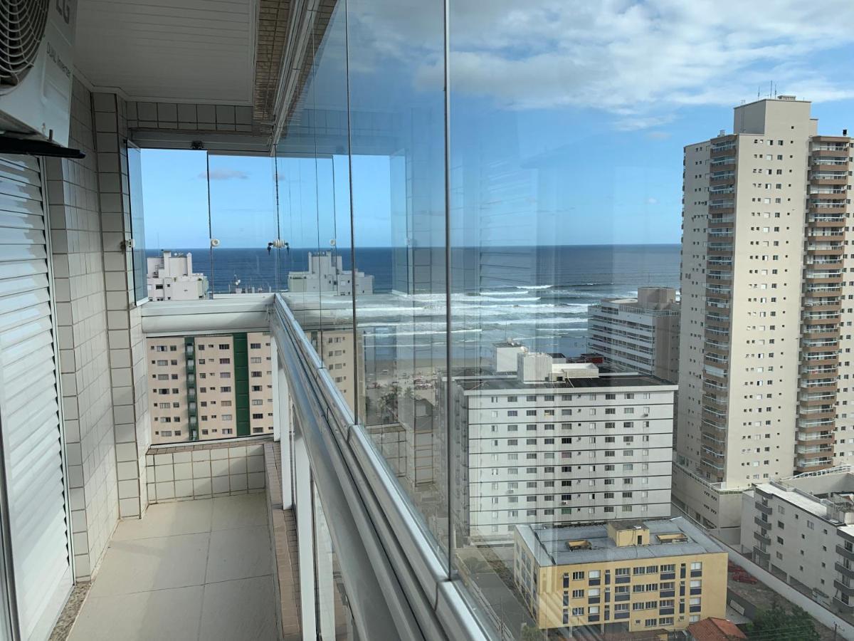Último andar, varanda gourmet, vista da praia Praia Grande (Santos) Exterior foto