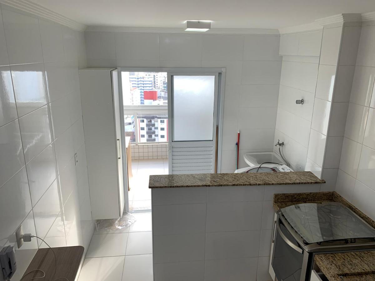 Último andar, varanda gourmet, vista da praia Praia Grande (Santos) Exterior foto